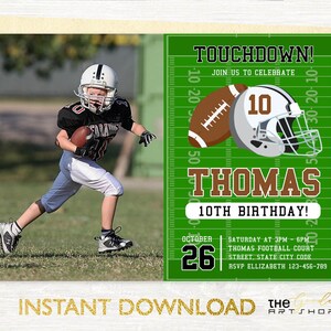 Football Invitation, Soccer Invite, Football Invite, Football Birthday Invitation, Football Party Theme, Football Birthday Party