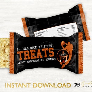 Basketball Rice Krispies treats, Basketball rice treats, Basketball favors, Slam-dunk rice Krispies treats, Slam-dunk Party Gifts