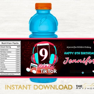 Musical Inspired Gatorade Bottle Label, Musical Party Gatorade Bottle Label, Dance Party Gatorade Bottle, Teen Birthday Gatorade Bottle, B13