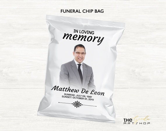 Funeral Chip Bag, Obituary Chip Bag, Digital Chip Bag in Loving Memory,  Chip Bag Funeral Instant Download, F2 - Etsy