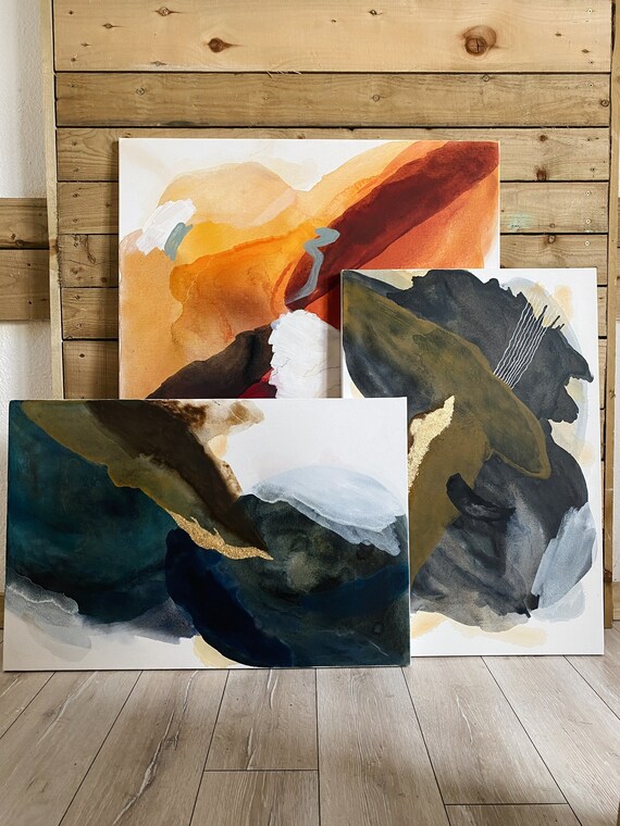 Art & Collectibles Commission/Custom Abstract Painting On Stretched