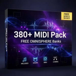 Plus de 380 packs MIDI pour trap - Mélodies, accords, batterie et 808 + Omnisphere Banks gratuites (kit libre de droits)