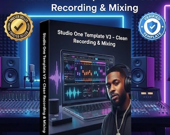 Studio One Template V3 – Recording & Mixing with Noise Removal (Stock Plugins Only) | Digital download