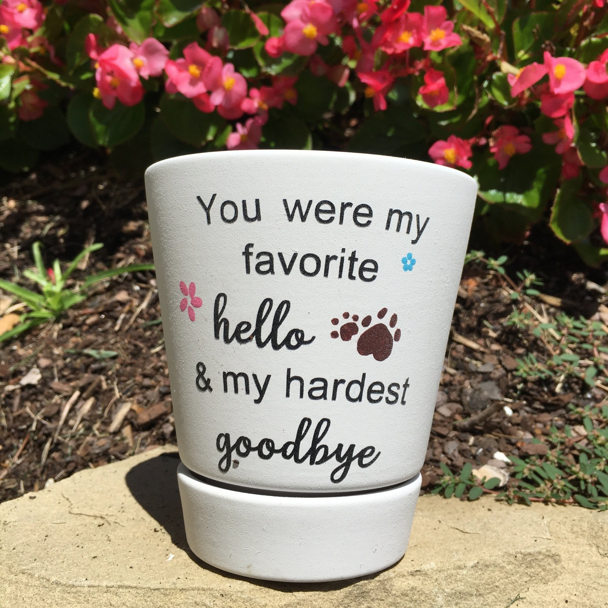 Personalized Dog Memorial Gift Pet Memorial Gift Plant Pot Etsy