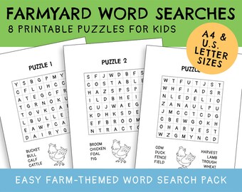 Easy Three-letter Word Search Sheets for Kids &amp; Beginners 20 Printable ...