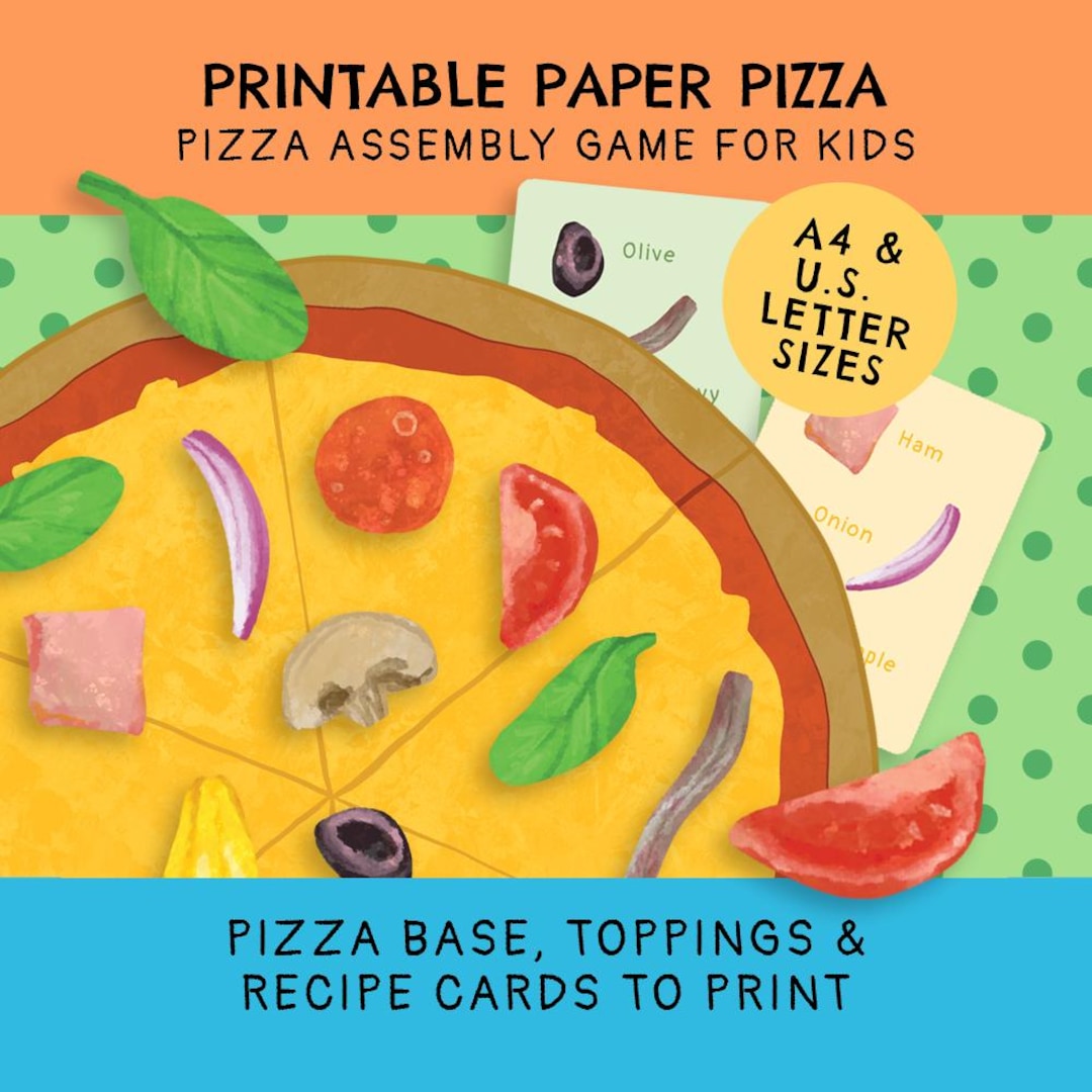 Printable Paper Pizza Activity for Kids | Cut Out and Build Your Own ...