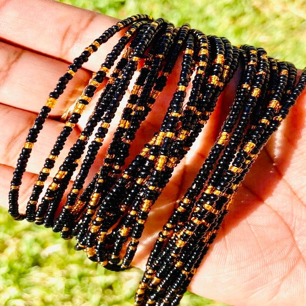 Earth Tones Waist Beads, African Waist Beads, Homemade Waist Beads, Elastic Waist Beads, 60 inches Waist beads