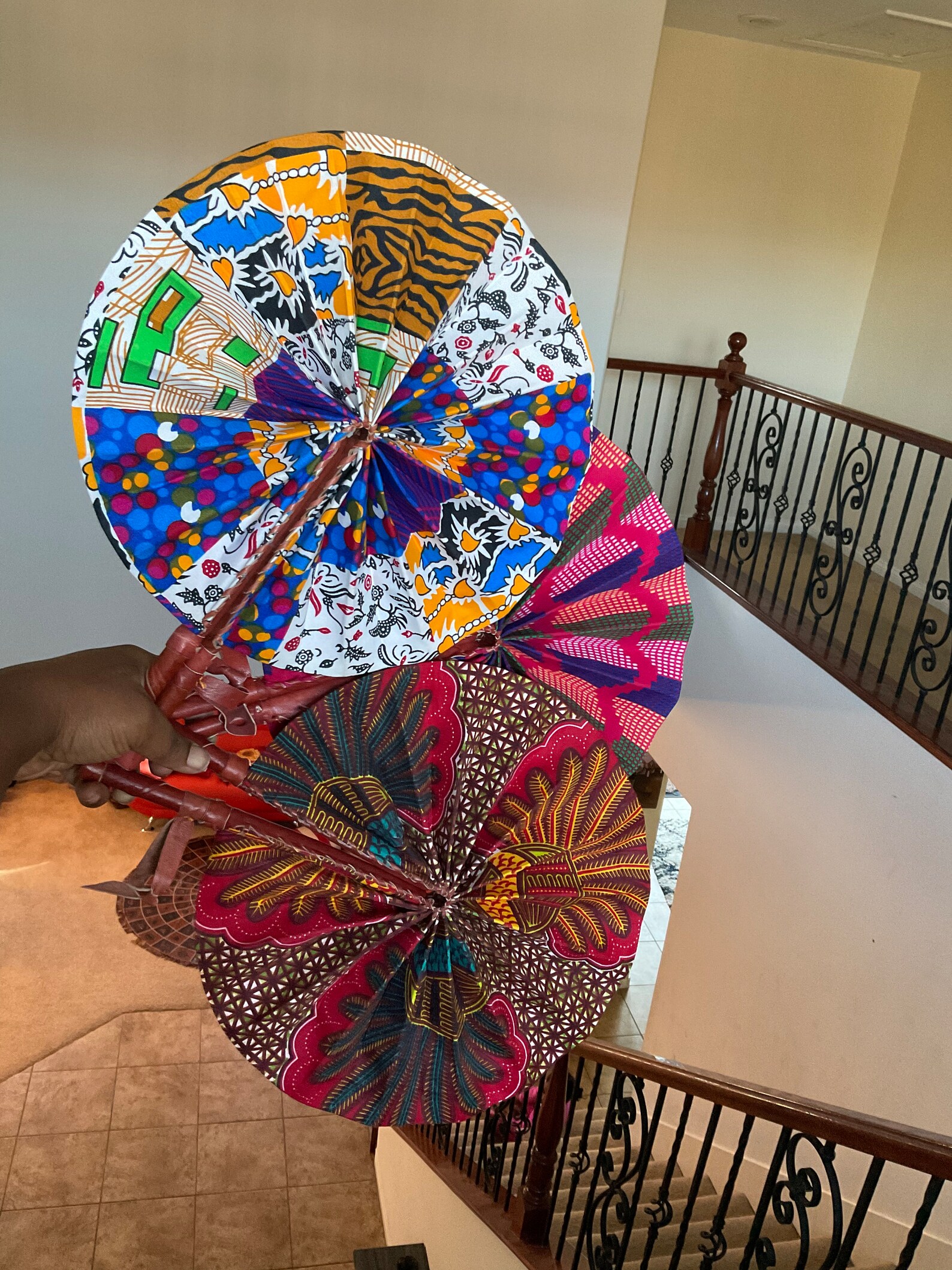 Ankara Hand Fan Folding Fan Made With African Fabric Hand Etsy