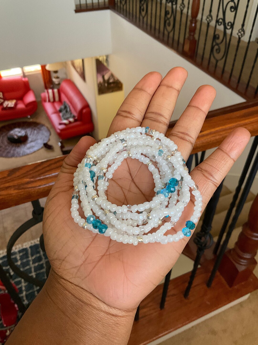 Luxury Waist Beads, Elastic Waist Beads, Stretchy Waist Bead, Colorful