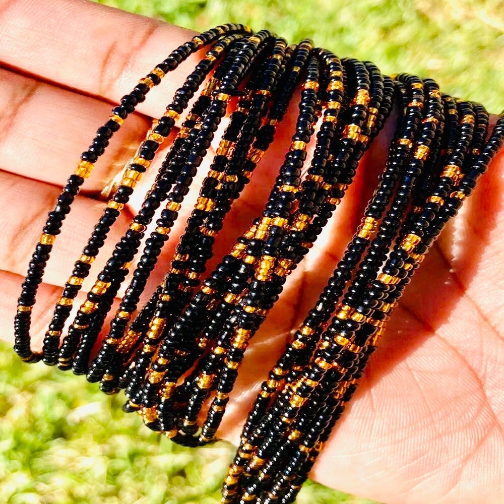 Neinkie African Waist Beads Chains Colorful Layered Shell Bead