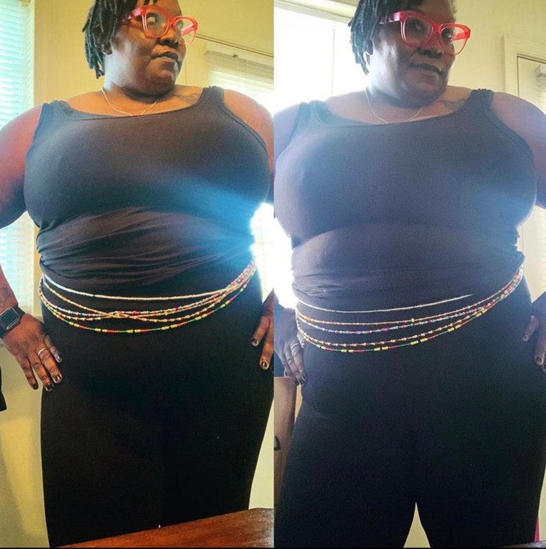 Plus Size African Waist Beads Waist Beads for Weight Loss Etsy