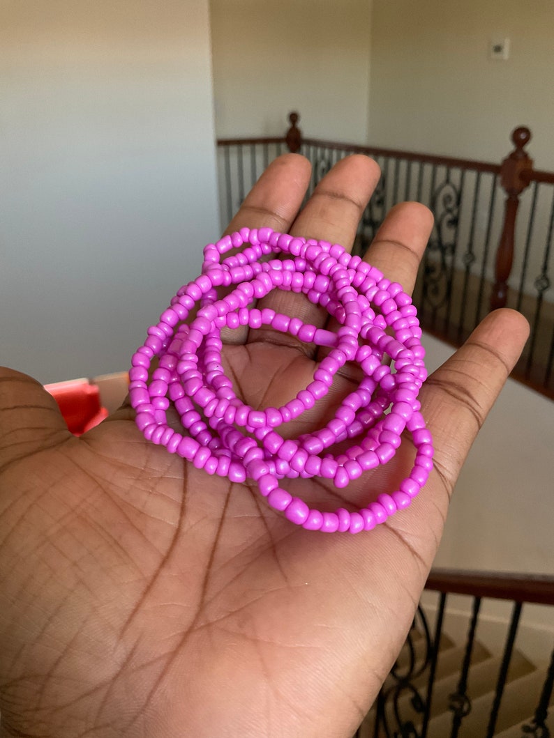 3 Set of Elastic African Waist Beads Weight Loss Belly Chain Etsy