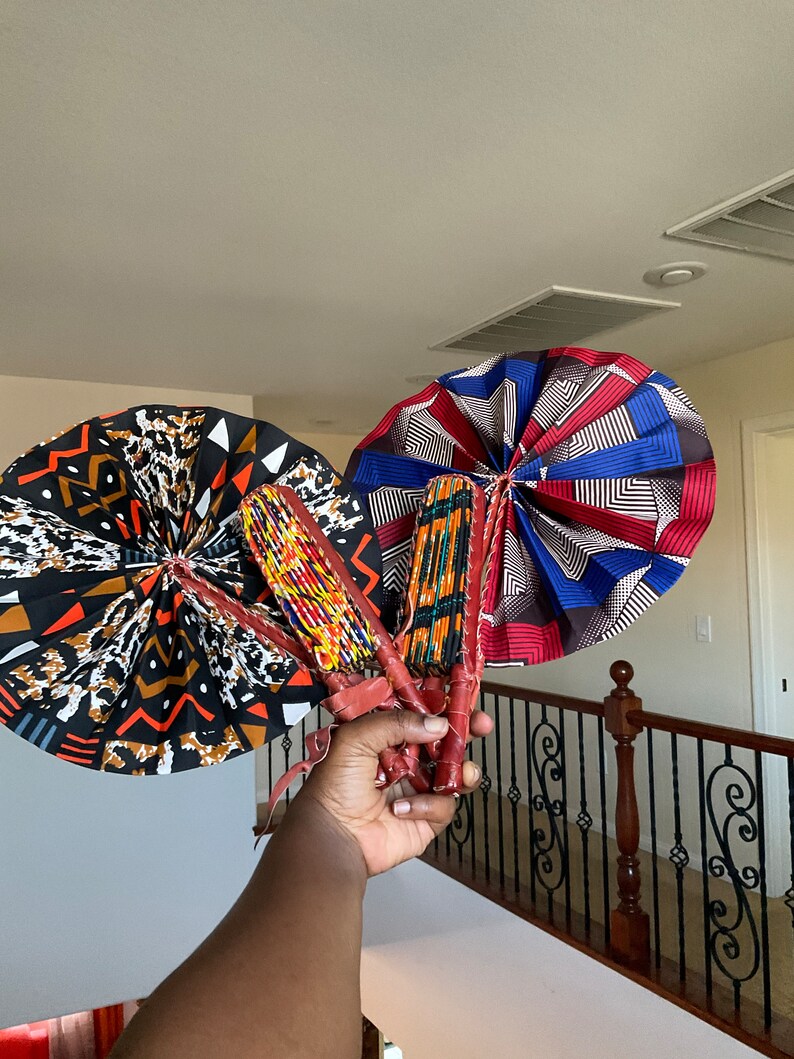 Ankara Hand Fan Folding Fan Made With African Fabric Hand Etsy