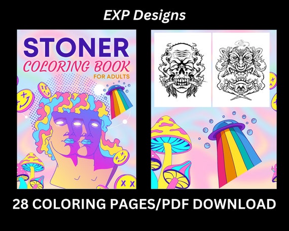 Stoner Coloring Book for Adults: A fun psychedelic coloring book for a