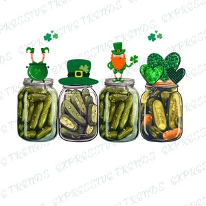 St. Patrick's Day Pickle PNG Sublimation, St Patricks Day Pickle PNG, Clover Png, Pickle png,Leprechaun PNG, Digital Download, Png File