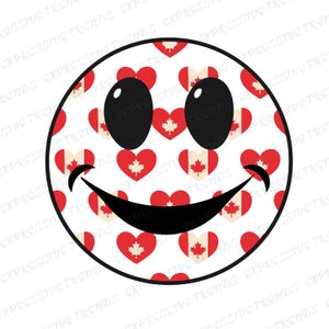 Smiley Canada Day Png Canada Day Smiley Gesicht Png, Kanada Tag Png, Smiley Gesichtentwurf, glückliches Gesicht Design Png, 1. Juli Png, kanadische Clipart
