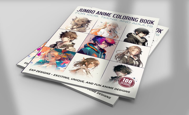 Jumbo Anime Coloring Book - for Kids, Teens, and Adults/anime and Manga ...