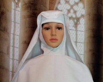 Nun's White Veil Set (Veil set only)