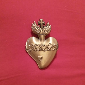 Matte Gold Sacred Heart pin