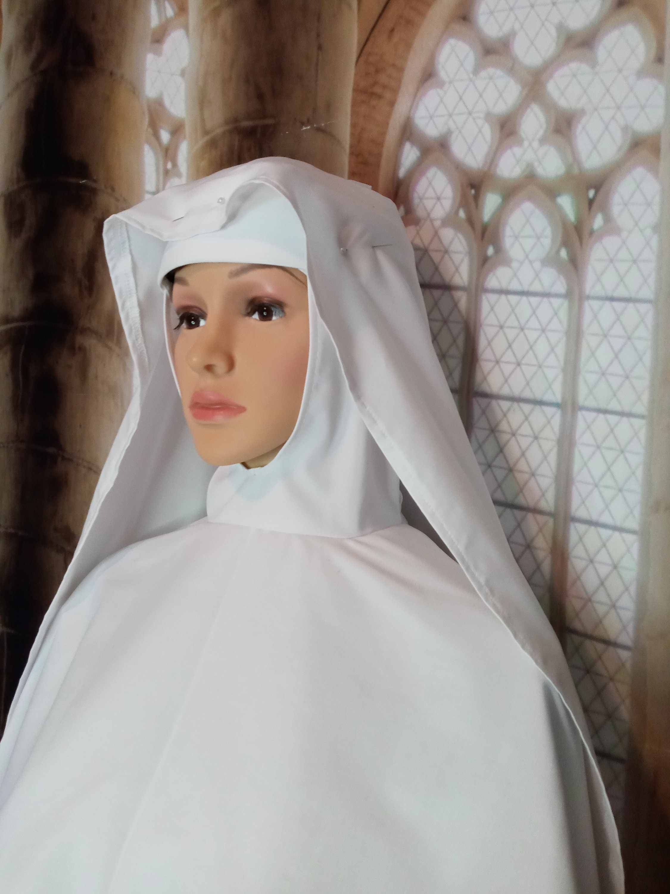 Nun's White Veil Set (veil Set Only) - Etsy