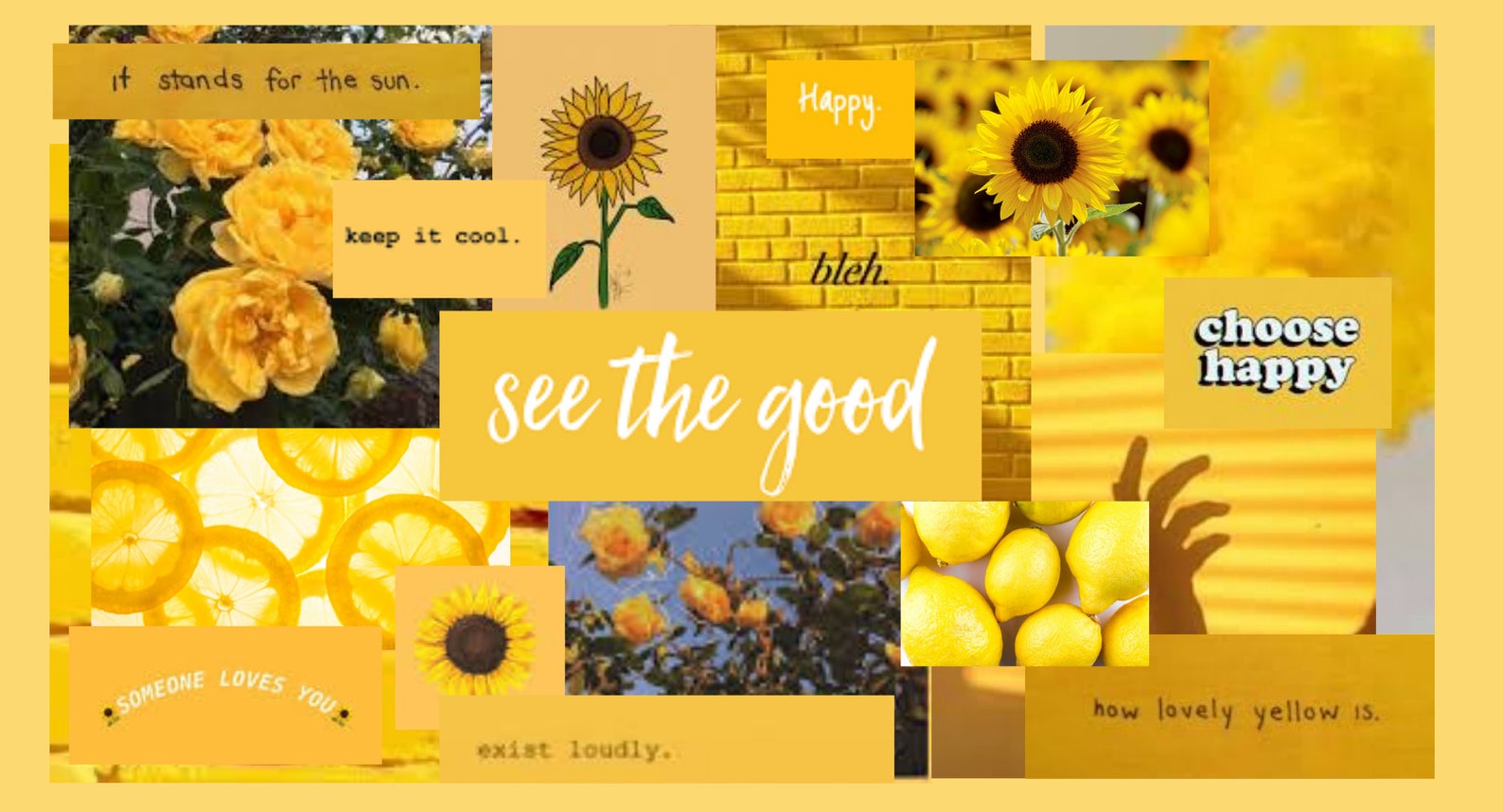 Yellow Aesthetic Laptop/desktop Wallpaper Etsy