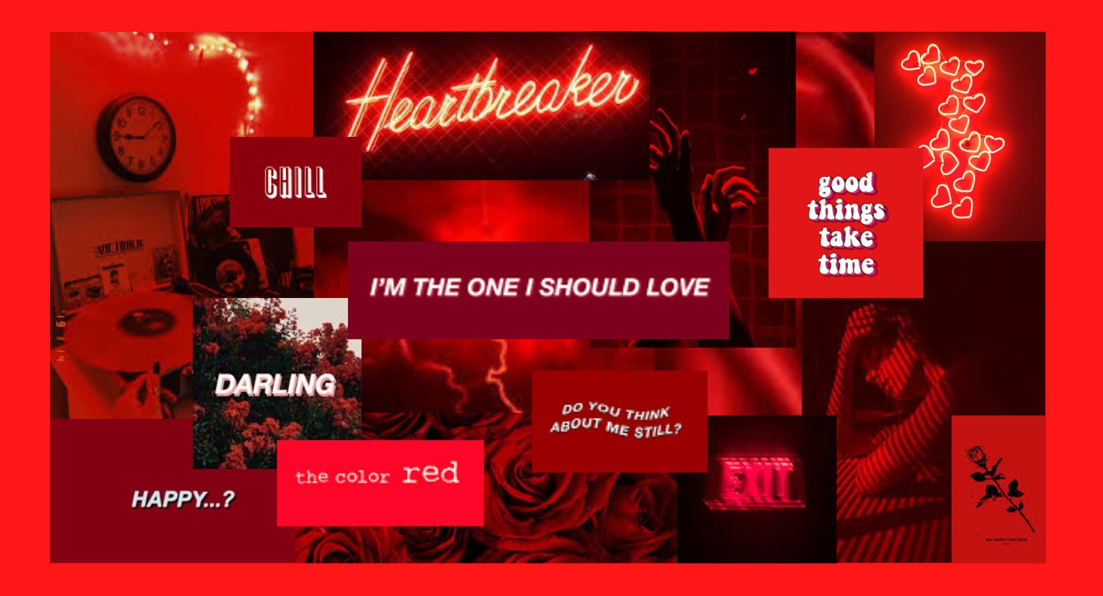 Red Aesthetic Laptop/desktop Wallpaper Etsy