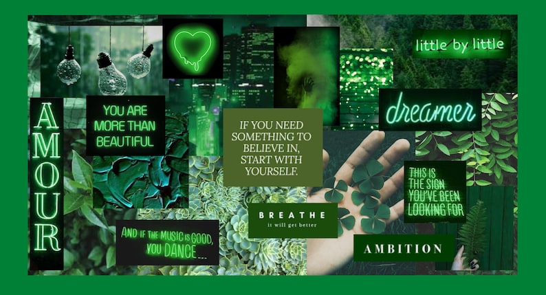 Green Aesthetic Laptop/desktop Wallpaper - Etsy