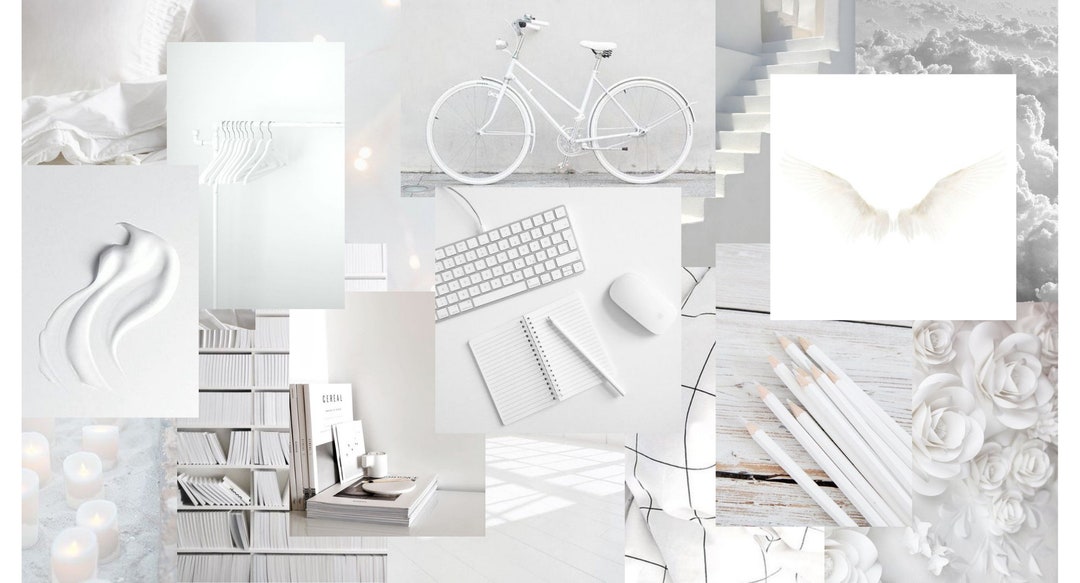 White Aesthetic Laptop/desktop Wallpaper - Etsy UK