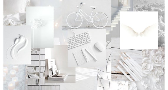 White Aesthetic Laptop/desktop Wallpaper - Etsy White Aesthetic Laptop/desktop Wallpaper - Etsy
