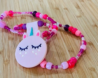 Pink Unicorn Airtag Necklace - NEW DESIGN! -