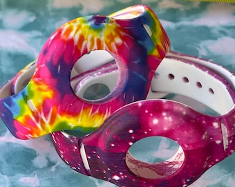 Tie Dye & Nebula Magenta Airtag Bracelet
