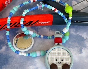 Tennis Racquet Necklace for Apple AirTag