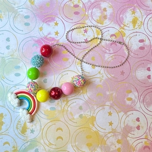 Rainbow Chunky Bead Necklace