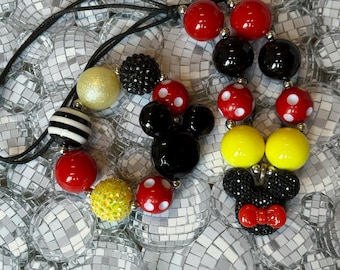 Mini Bubble Gum Beads Necklace and Bracelet