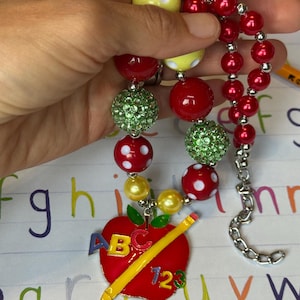 Teacher Bubble Gum Beads Necklace