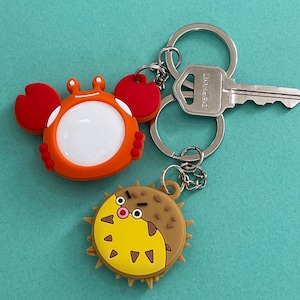 Crab and Blowfish Keychain