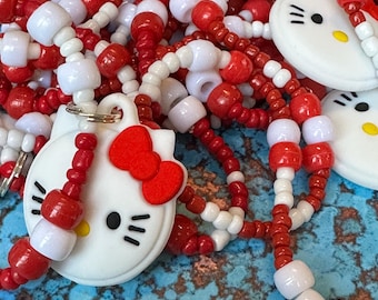 Red Bow Cat Necklace for Apple AirTag