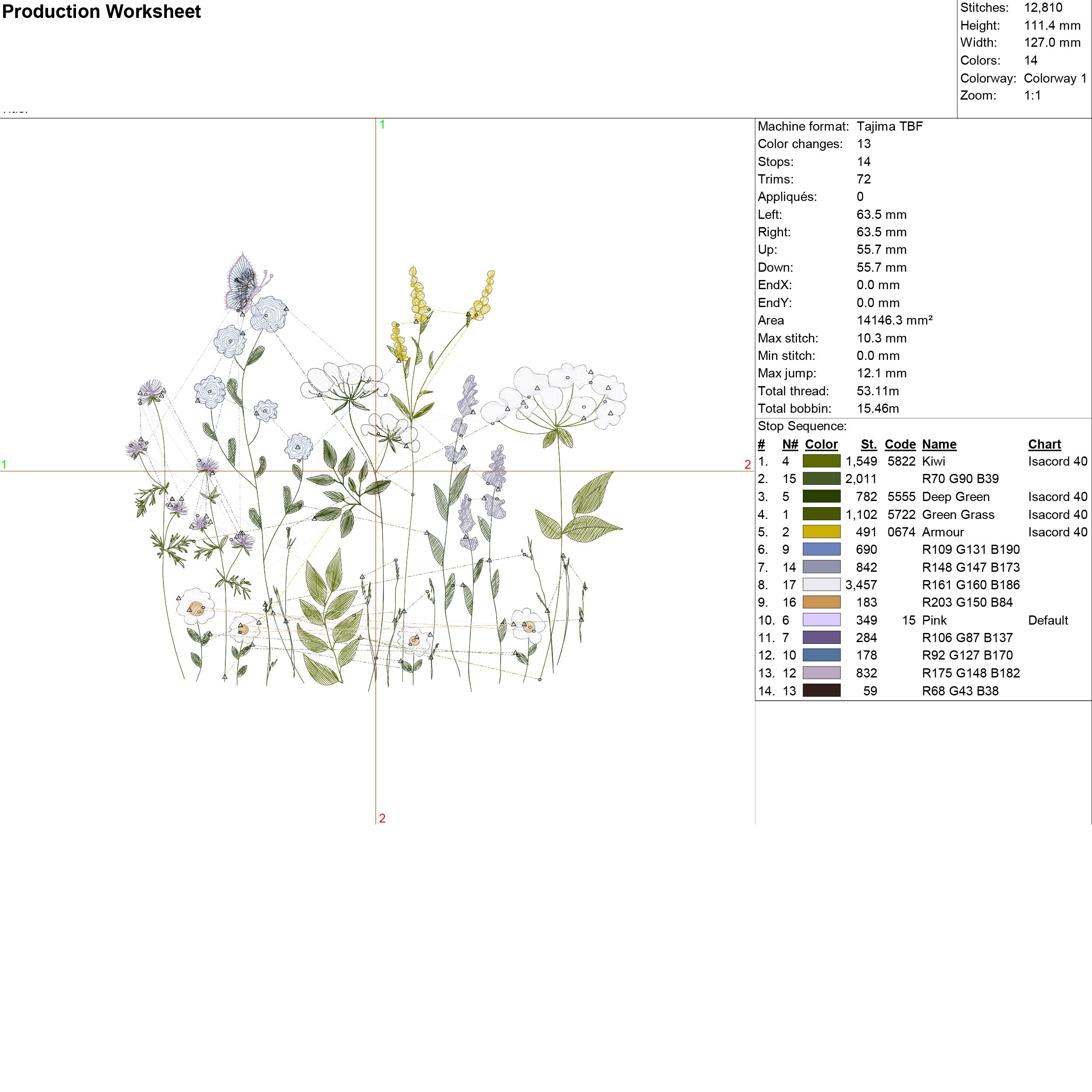 Wildebloom Pattern Program Wildflowers Machine Embroidery Floral Meadow Wild Flower Botanical ...