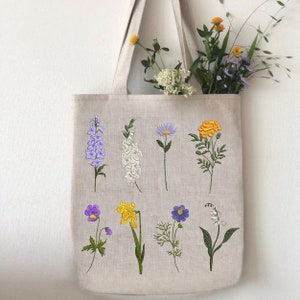 24 Flowers Machine Embroidery Design ORIGINAL, Birth Flower Floral ...