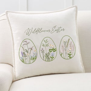 3 Easter Wildflower Egg Machine Embroidery Designs, Spring Flower Eggs ...