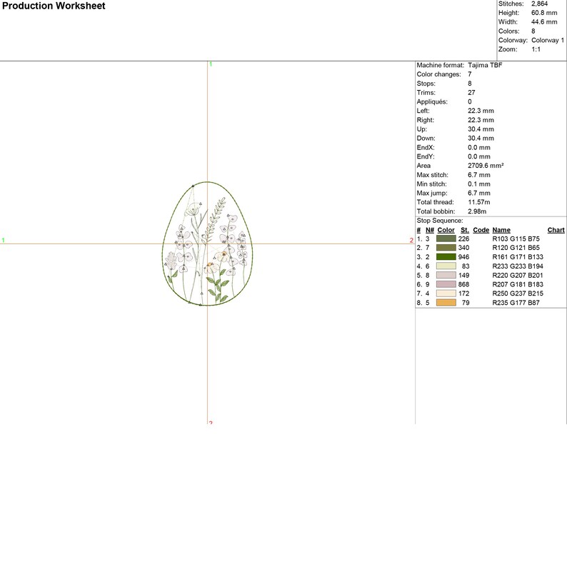 3 Easter Wildflower Egg Machine Embroidery Designs, Spring Flower Eggs ...
