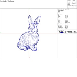 Rabbit for Machine Embroidery Chinoiserie Blue and White Hare Easter ...