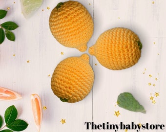 Lemon Crochet Pattern: Amigurumi Play Food (PDF Pattern)