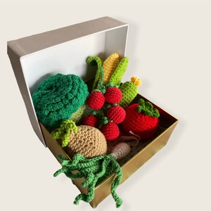 Handmade pretend food for kids, pretend kitchen, educational sensory toys simulation toys Vegetable set