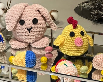 Crochet handmade plush easter toys