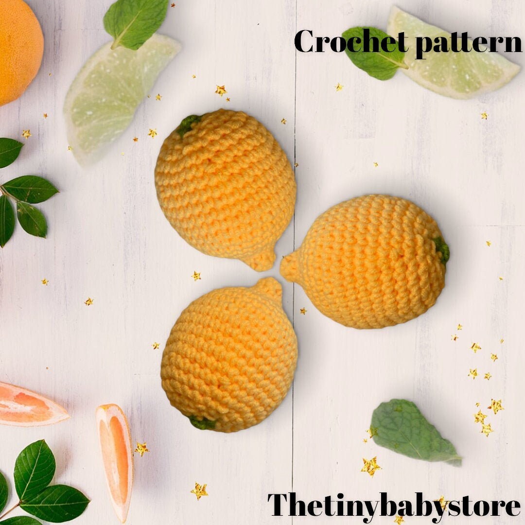 Lemon PDF Pattern | Crochet Pattern | Lemon Play Food | Amigurumi ...