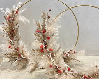 Décoration de Noël en fleurs séchées 25cm