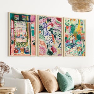Henri Matisse Set of 3 Prints | Eclectic Gallery Wall Set | Modern Painting | Colorful Poster | Printable Wall Art | Digital Download