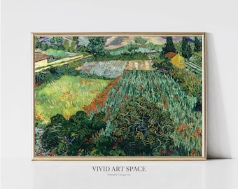 Field with Poppies by Vincent van Gogh | Impressionist Landscape Painting Print | Country Art Print | Printable Wall Art | Digital Download