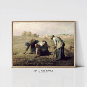 Jean Millet, De arenlezers | Vintage realisme boer schilderij | Klassieke schilderkunst | Klassieke kunstafdruk | Afdrukbare muurkunst | Digitale download